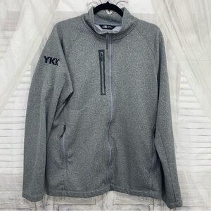 The North Face Men Sz XL Canyon Flats Full Zip Jacket Gray Pockets Embroidered